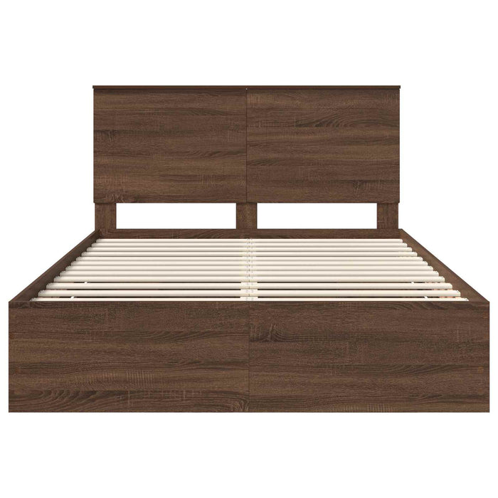 Struttura del letto con cassetto Rovere Marrone 150 x 200 cm 3409453