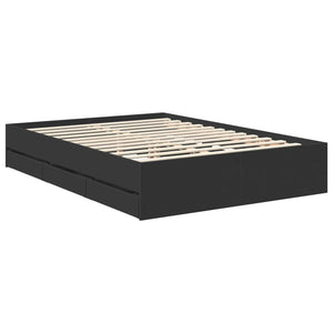 Struttura del letto Nero 140 x 200 cm Legno Ingegnerizzato