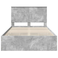 Struttura del letto con cassetto Grigio cemento 135 x 190 cm 3409471