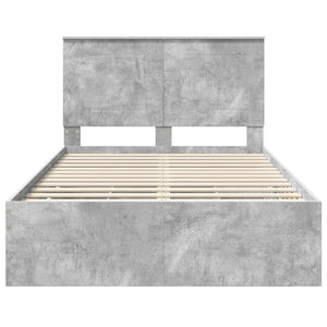 Struttura del letto con cassetto Grigio cemento 135 x 190 cm 3409471