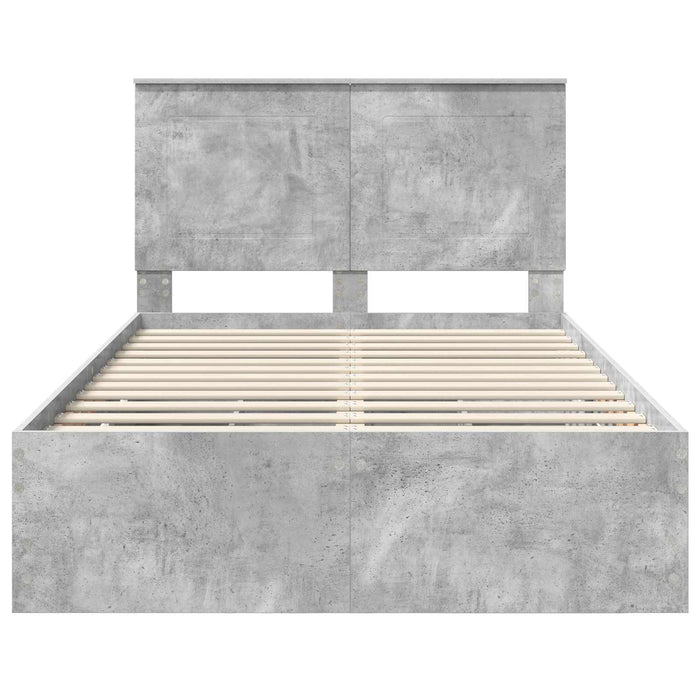 Struttura del letto con cassetto Grigio cemento 135 x 190 cm 3409471