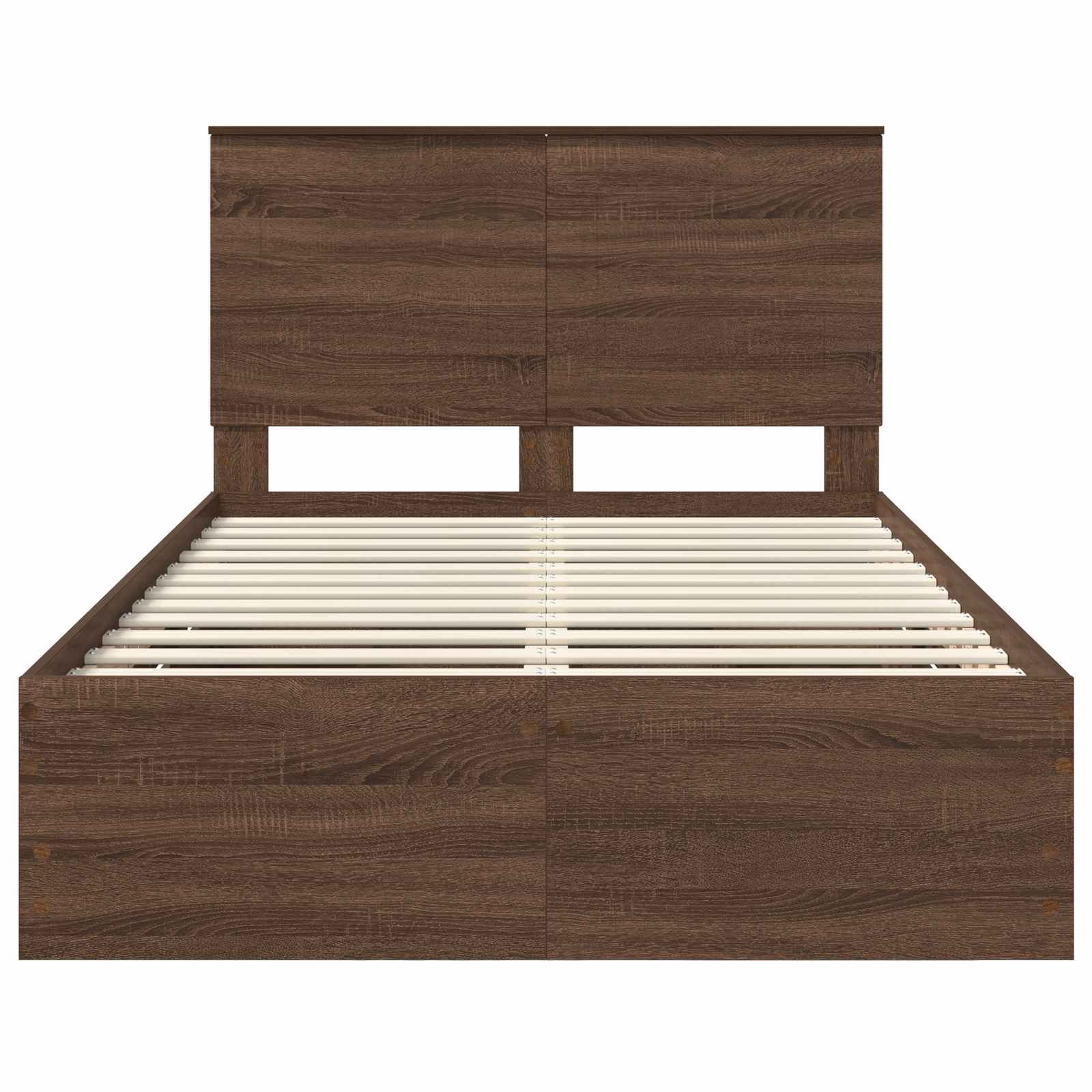 Struttura del letto con cassetto Rovere Marrone 135 x 190 cm 3409474