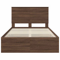 Struttura del letto con cassetto Rovere Marrone 135 x 190 cm 3409474