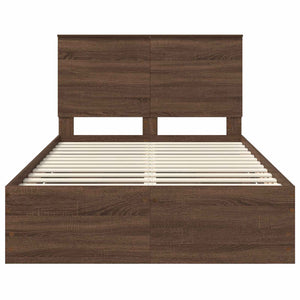 Struttura del letto con cassetto Rovere Marrone 135 x 190 cm 3409474