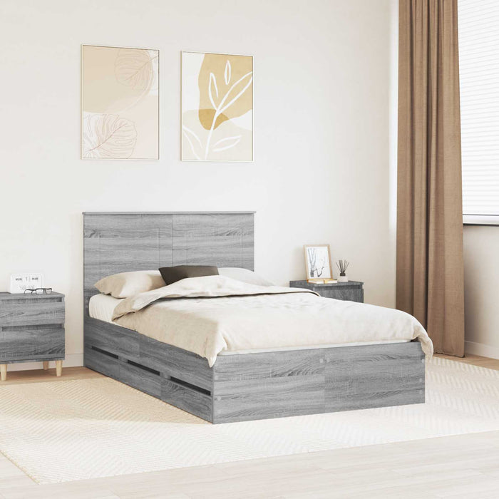 Struttura del letto con cassetto Grigio Sonoma 120 x 190 cm 3409480
