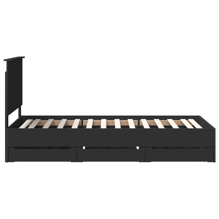 Struttura del letto Nero 100 x 200 cm Legno Ingegnerizzato 3409490