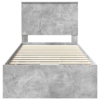 Struttura del letto con cassetto Grigio cemento 90 x 190 cm 3409499