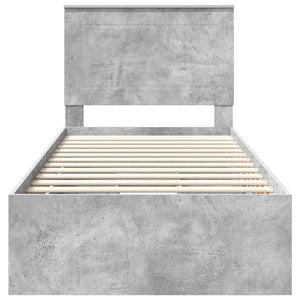 Struttura del letto con cassetto Grigio cemento 90 x 190 cm 3409499