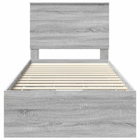 Struttura del letto con cassetto Grigio Sonoma 90 x 190 cm 3409501