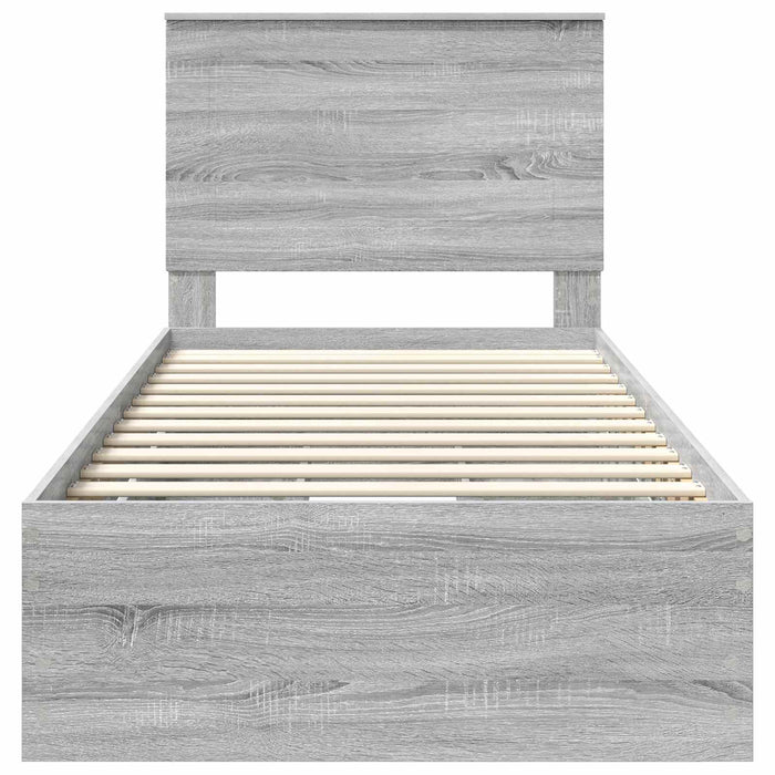 Struttura del letto con cassetto Grigio Sonoma 90 x 190 cm 3409501