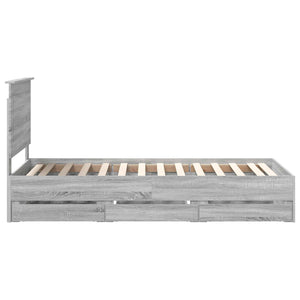 Struttura del letto con cassetto Grigio Sonoma 90 x 190 cm 3409501