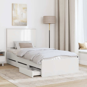 Struttura del letto Bianco 75 x 190 cm Legno Ingegnerizzato