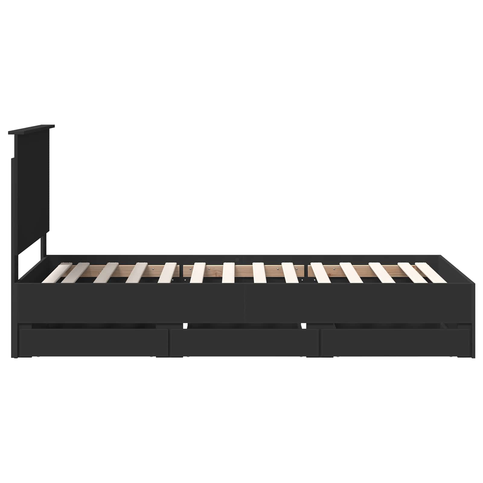 Struttura del letto Nero 75 x 190 cm Legno Ingegnerizzato 3409511