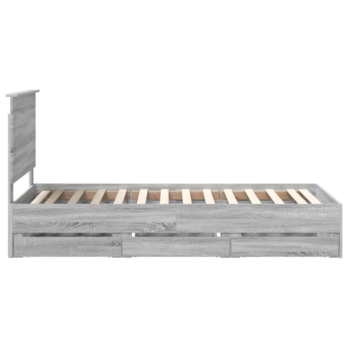 Struttura del letto con cassetto Grigio Sonoma 75 x 190 cm 3409515