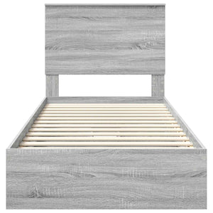 Struttura del letto Grigio Sonoma 75 x 190 cm Legno multistrato 3409606