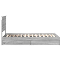 Letto con Contenitore con testiera-Struttura Letto con contenitore Grigio Sonoma 75 x 190 cm 882879