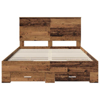 Struttura del letto con testiera-Giroletto con Testiera Legno vecchio 140 x 190 cm 774655