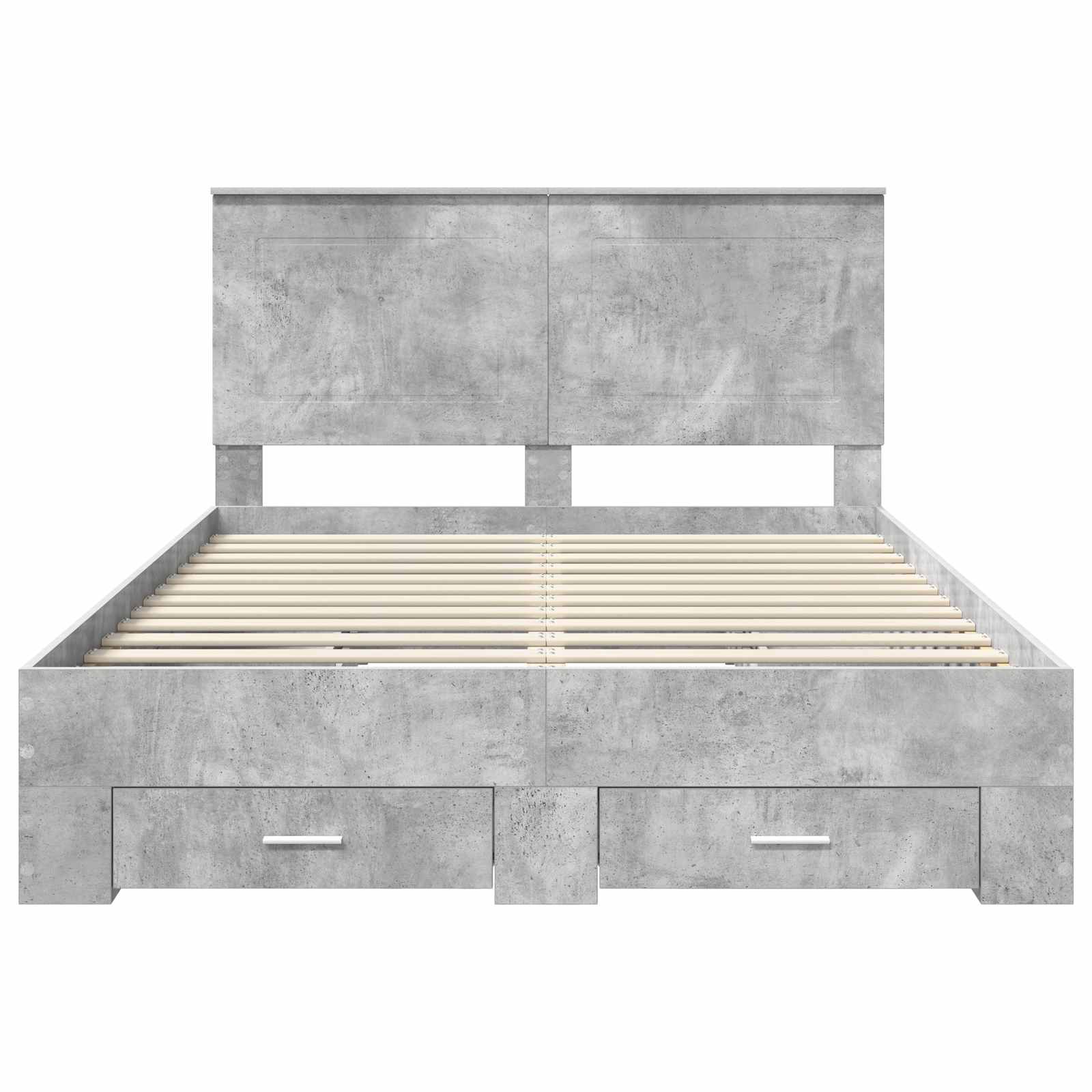 Struttura del letto con testiera-Giroletto con Testiera Grigio cemento 140 x 200 cm 773825