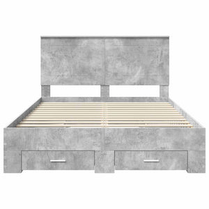 Struttura del letto con testiera-Giroletto con Testiera Grigio cemento 140 x 200 cm 773825