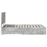 Struttura del letto con testiera-Giroletto con Testiera Grigio cemento 135 x 190 cm 386059