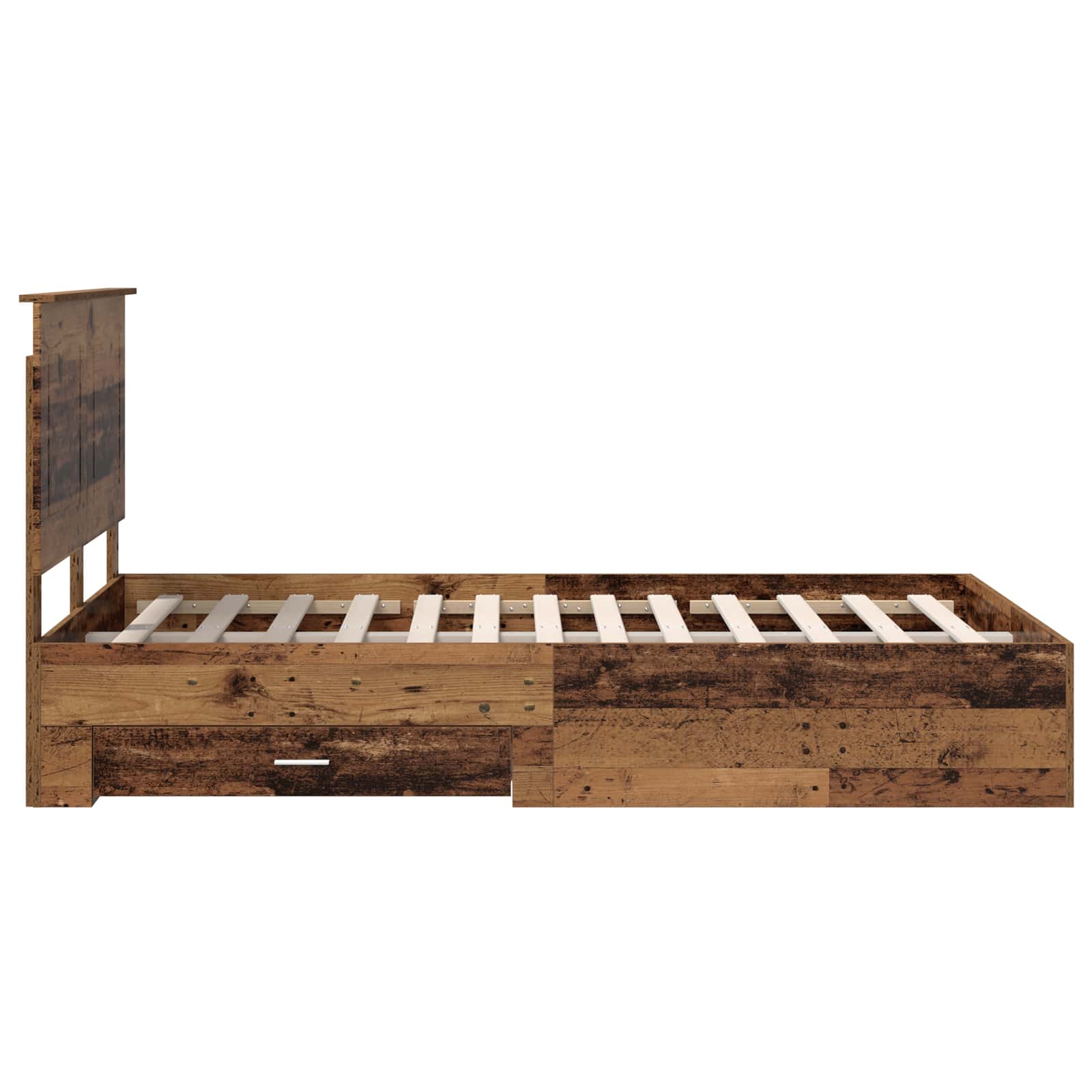 Struttura del letto con testiera-Giroletto con Testiera Legno vecchio 135 x 190 cm 662103