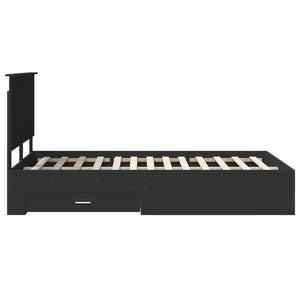 Struttura del letto Nero 120 x 190 cm Legno multistrato 3409668