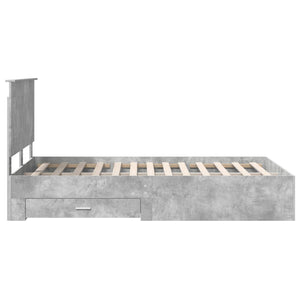 Struttura del letto con testiera-Giroletto con Testiera Grigio cemento 120 x 190 cm 149499