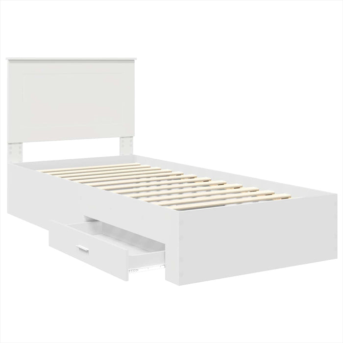 Struttura del letto Rovere Affumicato e Argento 75 x 190 cm 3409712