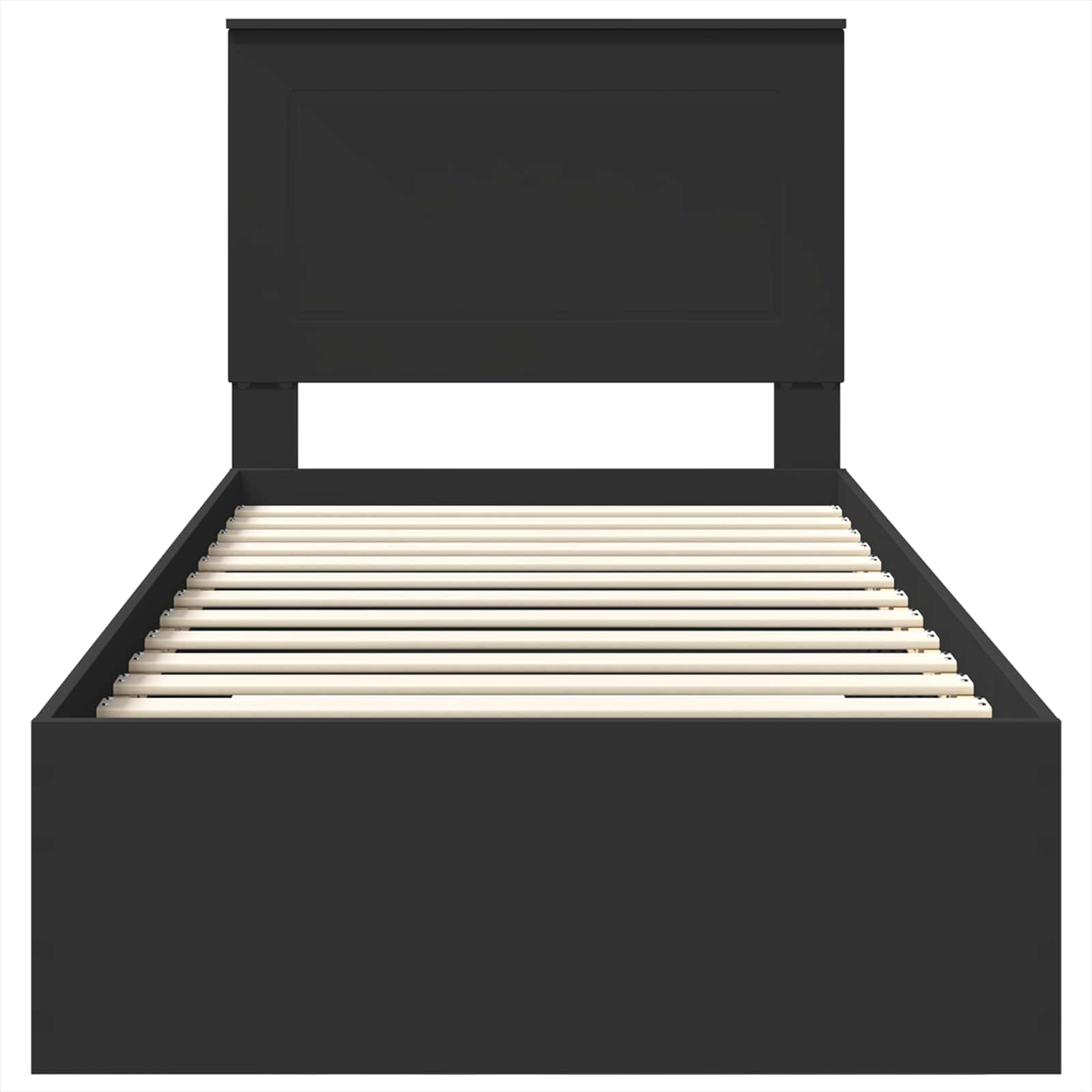 Struttura del letto con cassetto Nero e Argento 75 x 190 cm 3409713