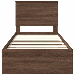 Struttura del letto Rovere Affumicato e Argento 75 x 190 cm 3409718