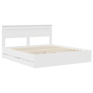 Struttura del letto Bianco 200 x 200 cm Legno Ingegnerizzato 3409823