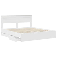 Struttura del letto Bianco 200 x 200 cm Legno Ingegnerizzato 3409823