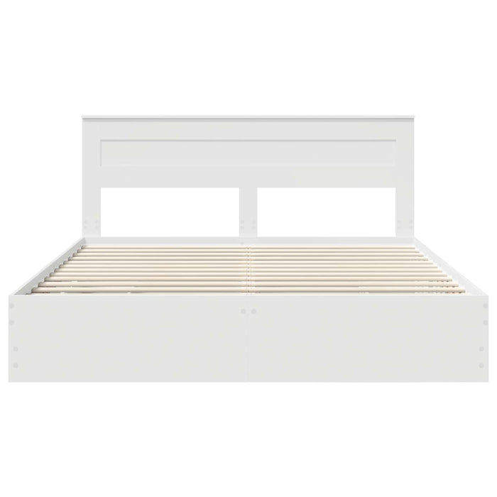 Struttura del letto Bianco 200 x 200 cm Legno Ingegnerizzato 3409823