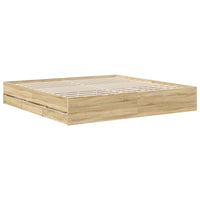 Struttura del letto con cassetto Rovere Sonoma 200 x 200 cm 3409824