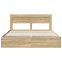 Struttura del letto con cassetto Rovere Sonoma 180 x 200 cm 3409829