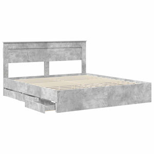 Struttura del letto con cassetto Grigio cemento 180 x 200 cm 3409830