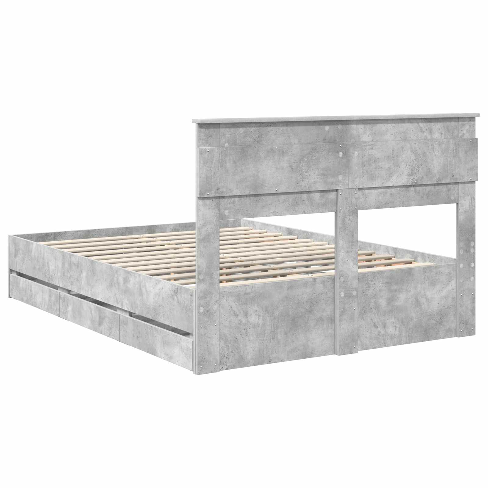 Struttura del letto con cassetto Grigio cemento 160 x 200 cm 3409835