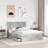 Struttura del letto con cassetto Grigio cemento 140 x 190 cm 3409845