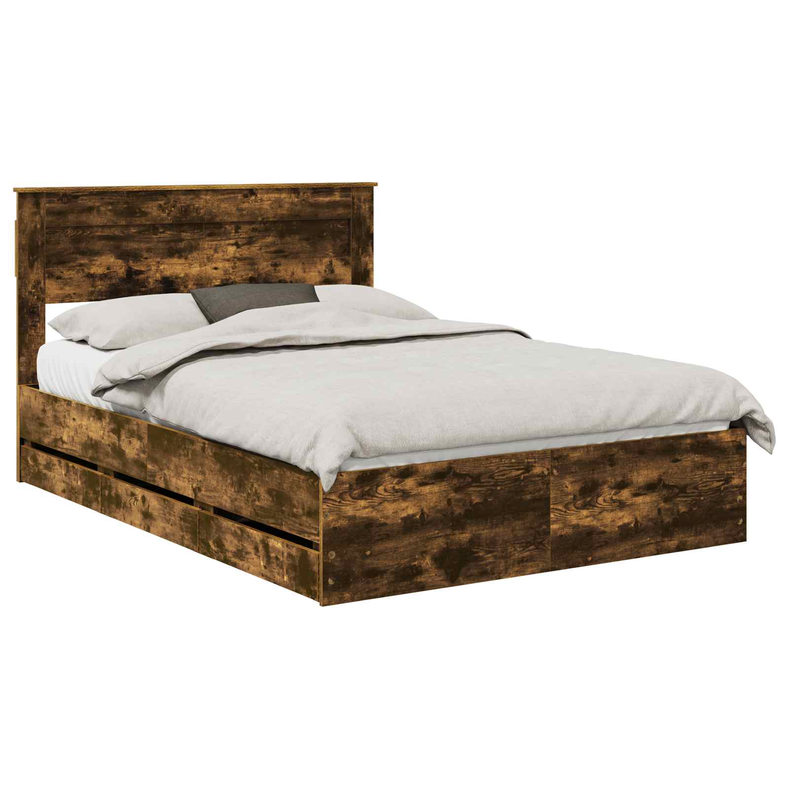 Struttura del letto con cassetto Rovere fumé 140 x 200 cm 3409851