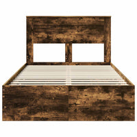 Struttura del letto con cassetto Rovere fumé 135 x 190 cm 3409856