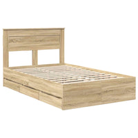 Struttura del letto con cassetto Rovere Sonoma 120 x 190 cm 3409859