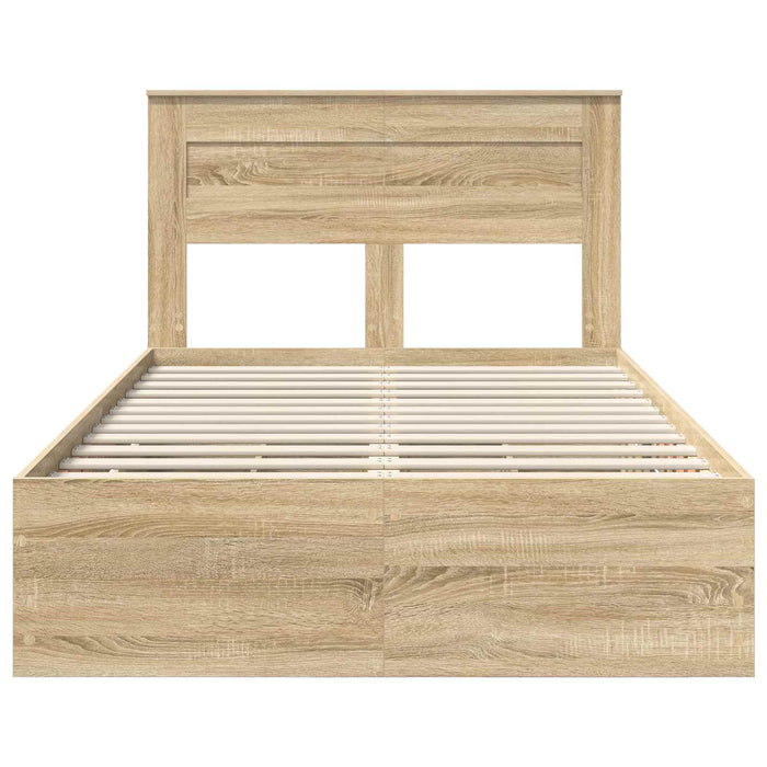 Struttura del letto con cassetto Rovere Sonoma 120 x 190 cm 3409859