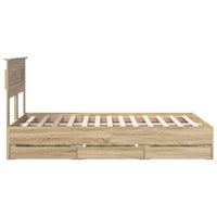 Struttura del letto con cassetto Rovere Sonoma 120 x 190 cm 3409859