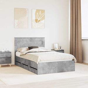 Struttura del letto con cassetto Grigio cemento 120 x 190 cm 3409860