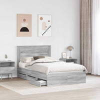 Struttura del letto con cassetto Grigio Sonoma 120 x 200 cm 3409867