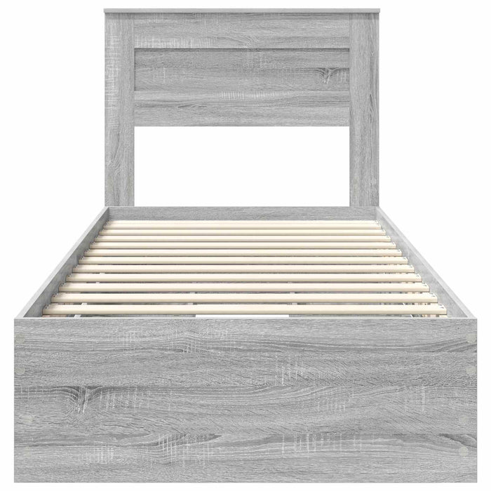 Struttura del letto con cassetto Grigio Sonoma 90 x 200 cm 3409882
