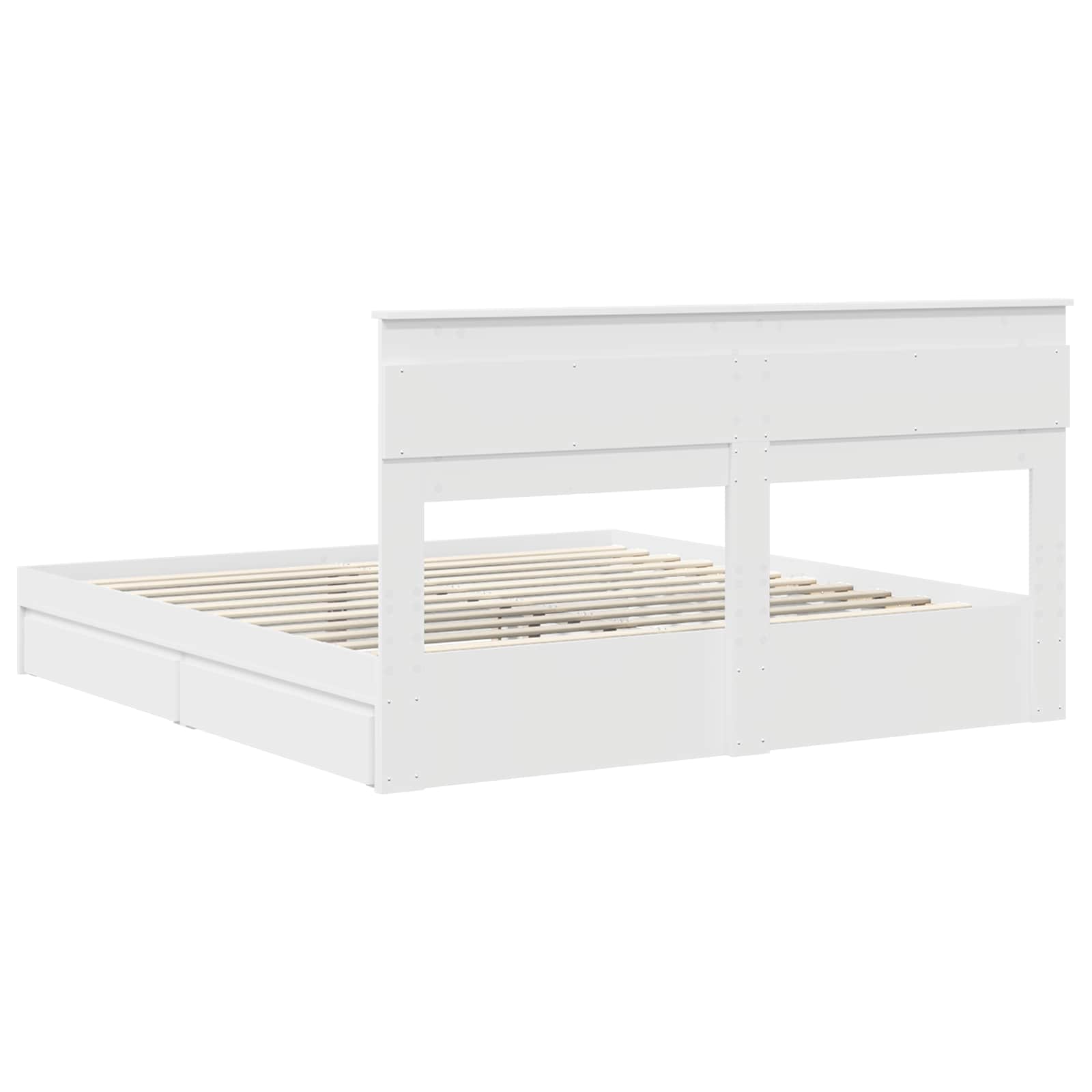 Struttura del letto Bianco 200 x 200 cm Legno multistrato 3409888