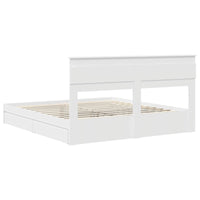 Struttura del letto Bianco 200 x 200 cm Legno multistrato 3409888