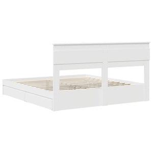 Struttura del letto Bianco 200 x 200 cm Legno multistrato 3409888