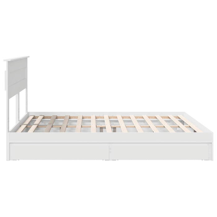 Struttura del letto Bianco 200 x 200 cm Legno multistrato 3409888